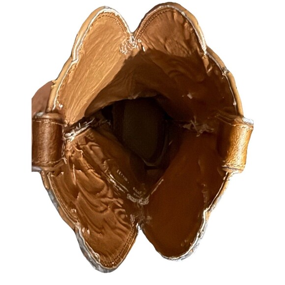 Justin Western Cowboy Boots 10.5 Puma Tan Leather Cowgirl Coastal Boho L2703 - Picture 10 of 12